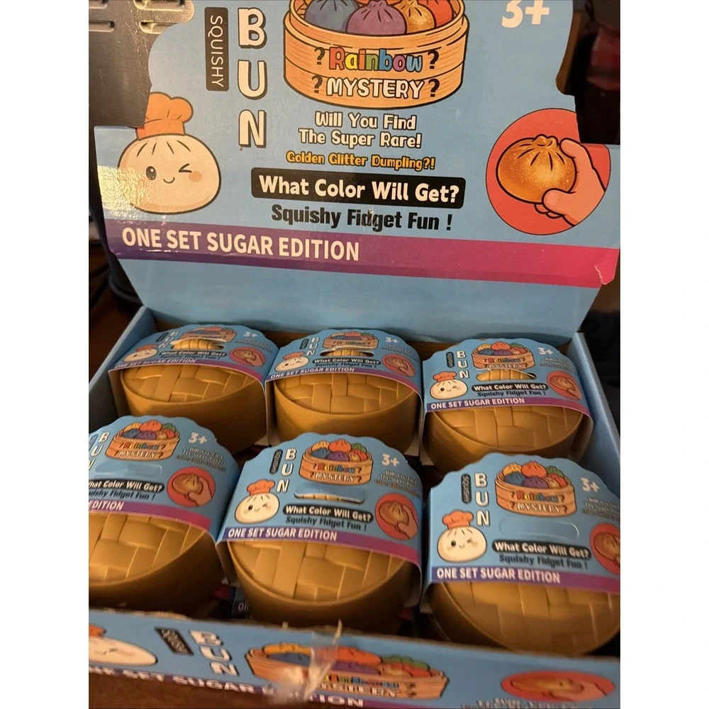 Rare Viral Squishy Bun Rainbow Mystery Dumpling NEW Sealed 1 CASE 12 Pack